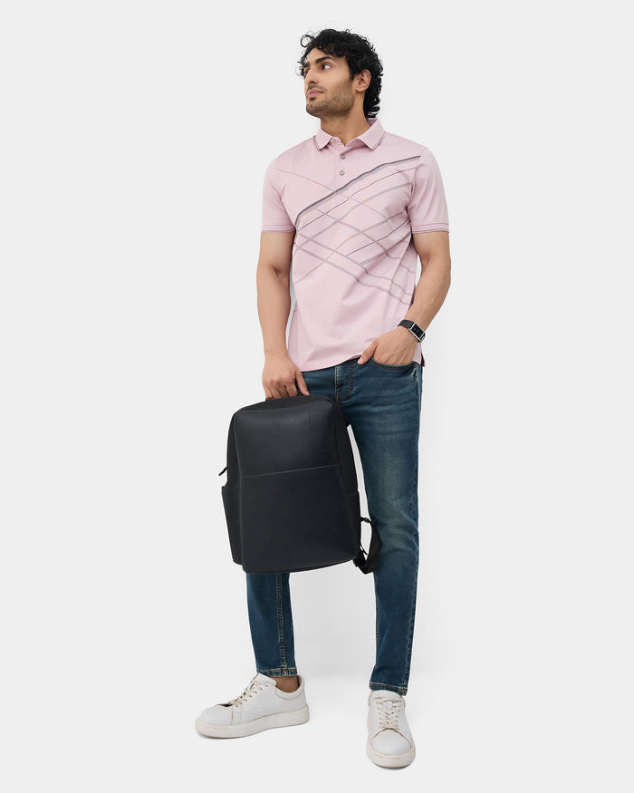 Lilac Printed Polo - Pita