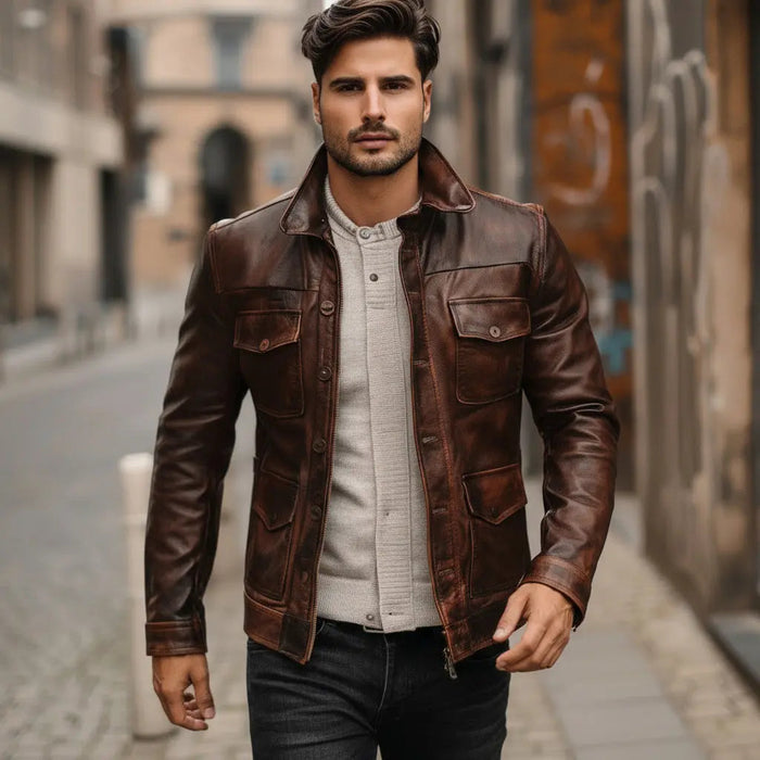 Lincoln Jacket - SALE Brown - Nappa Leather