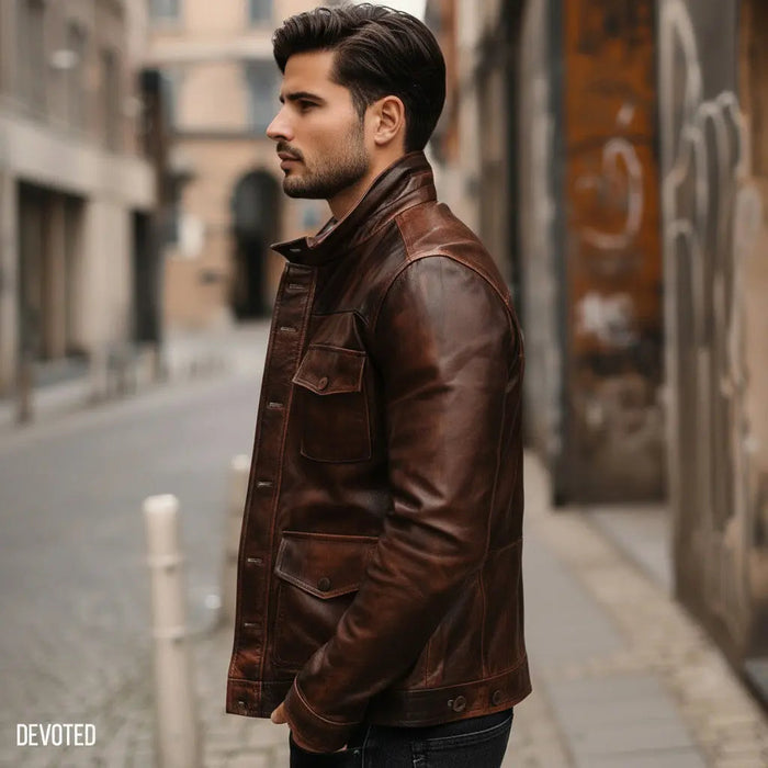 Lincoln Jacket - SALE Brown - Nappa Leather