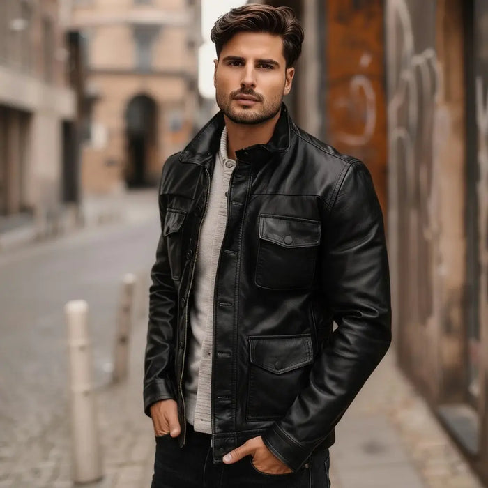 Lincoln Jacket Brown - Nappa Leather
