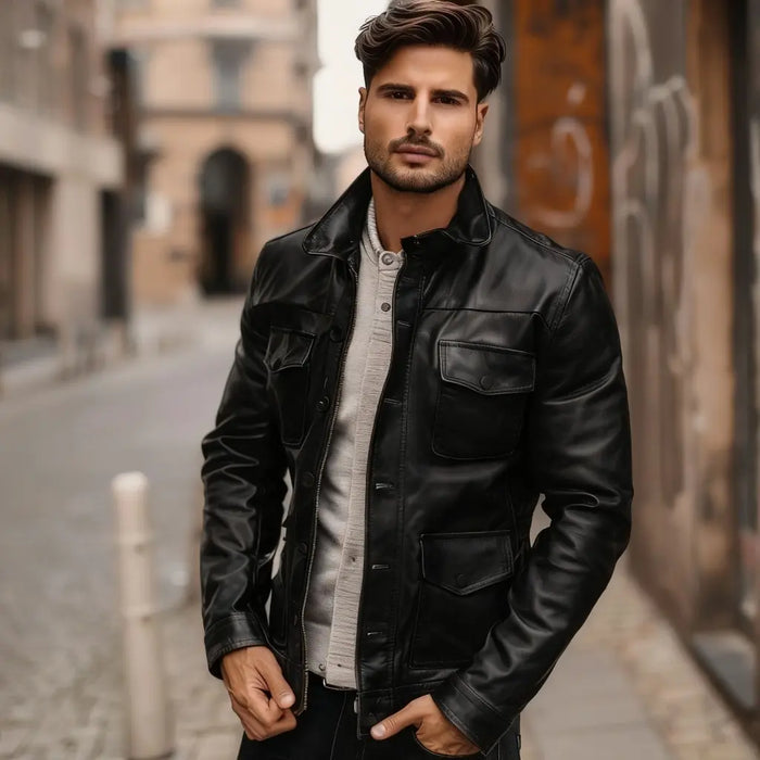 Lincoln Jacket Brown - Nappa Leather