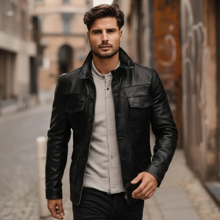 Lincoln Jacket Brown - Nappa Leather