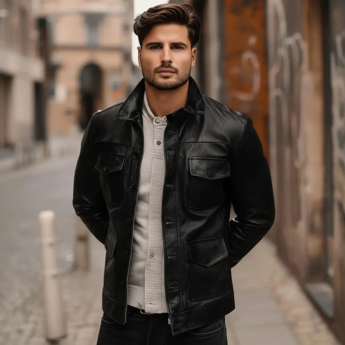 Lincoln Jacket Brown - Nappa Leather
