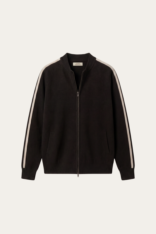 Lorenti Cashmere Zip Knit Black