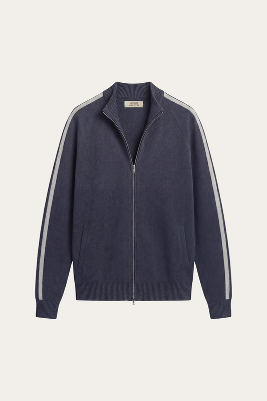 Lorenti Cashmere Zip Knit Navy