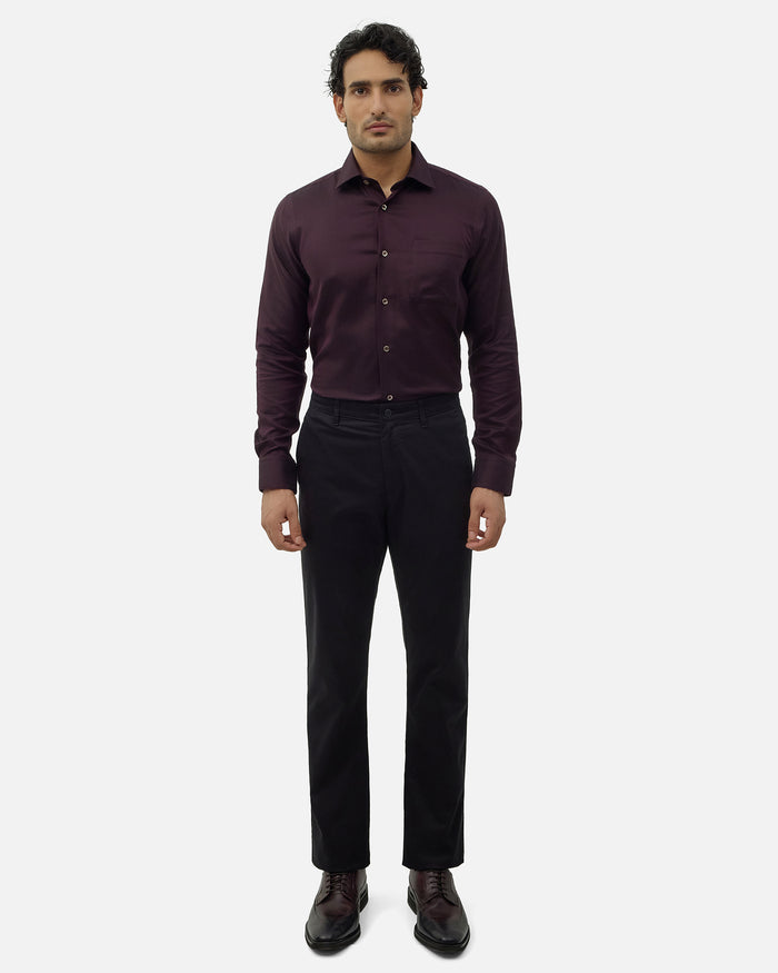 Maroon Textured Shirt - Chiba