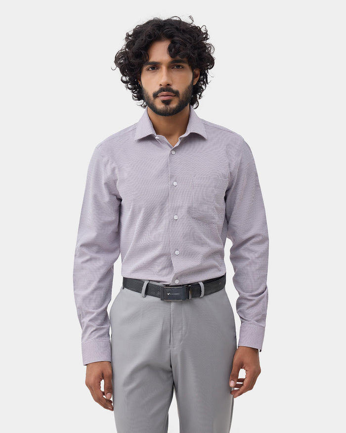 LONG SLEEVE EASE FIT DOBBY SHIRT