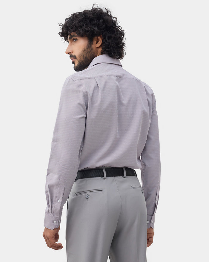 Maroon Unwrinkle Textured Shirt - Russel E