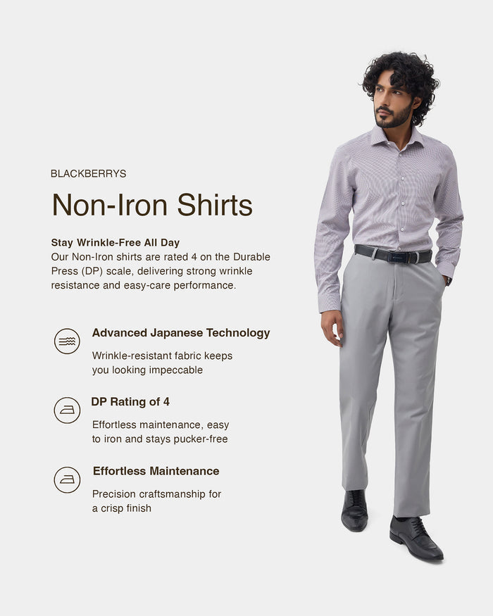 Maroon Unwrinkle Textured Shirt - Russel E
