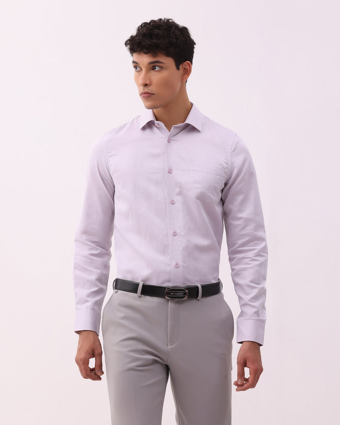 Mauve Linen Solid Shirt - Kaden