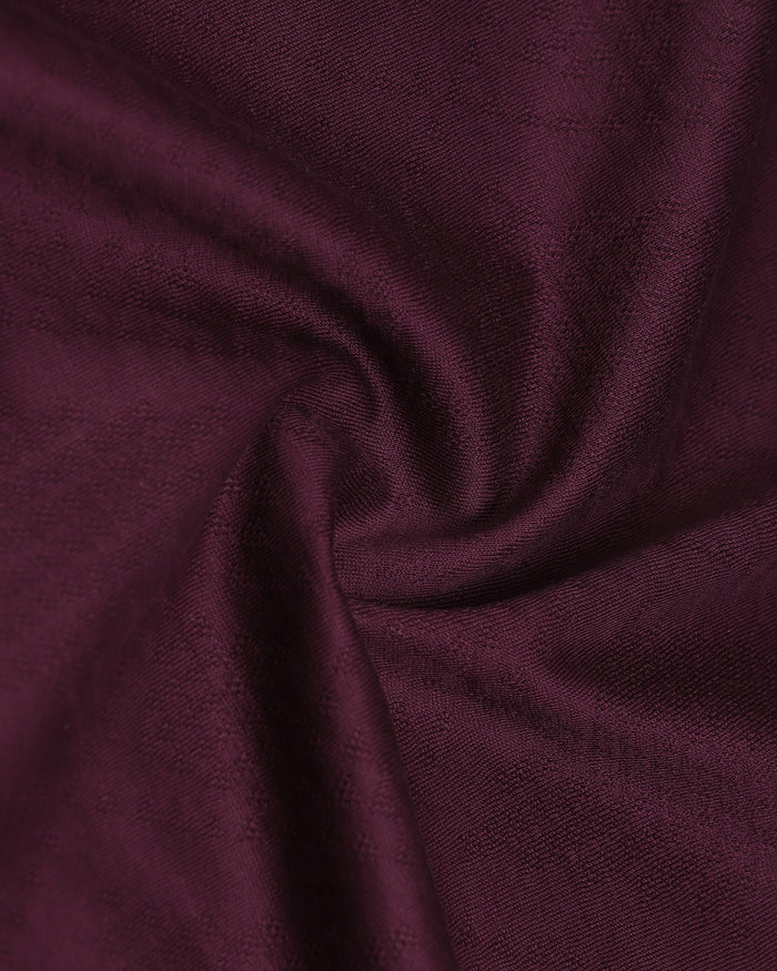 Mauve Wine Textured Polo - Min Jun