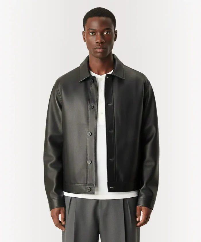 Men’s Black Harrington Leather Jacket