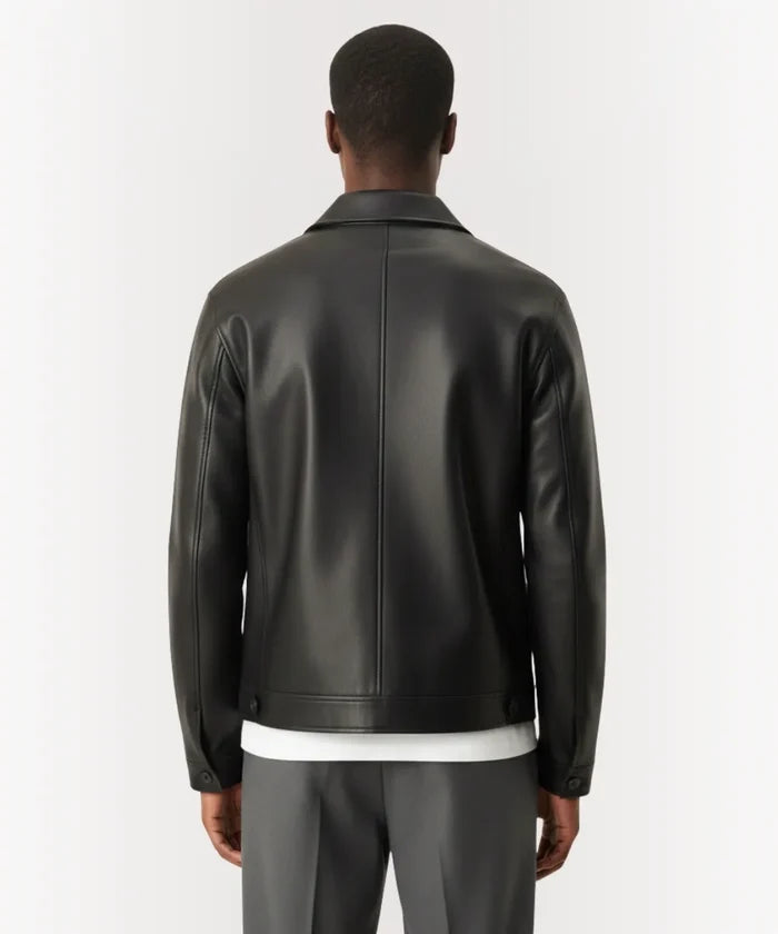 Men’s Black Harrington Leather Jacket