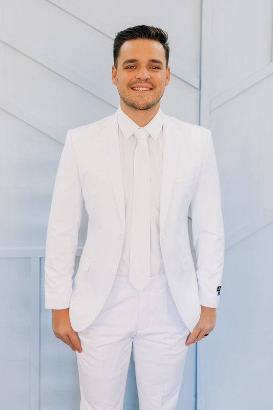 Men's White Suit-Slim Fit-CLOSEOUT
