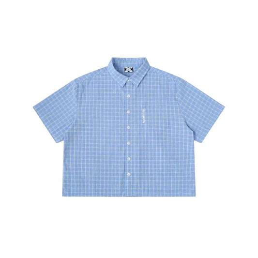 MERTRA Plaid Shirt Light Blue