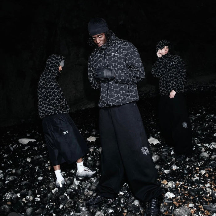 MERTRA Reflective Monogram Jacket Black