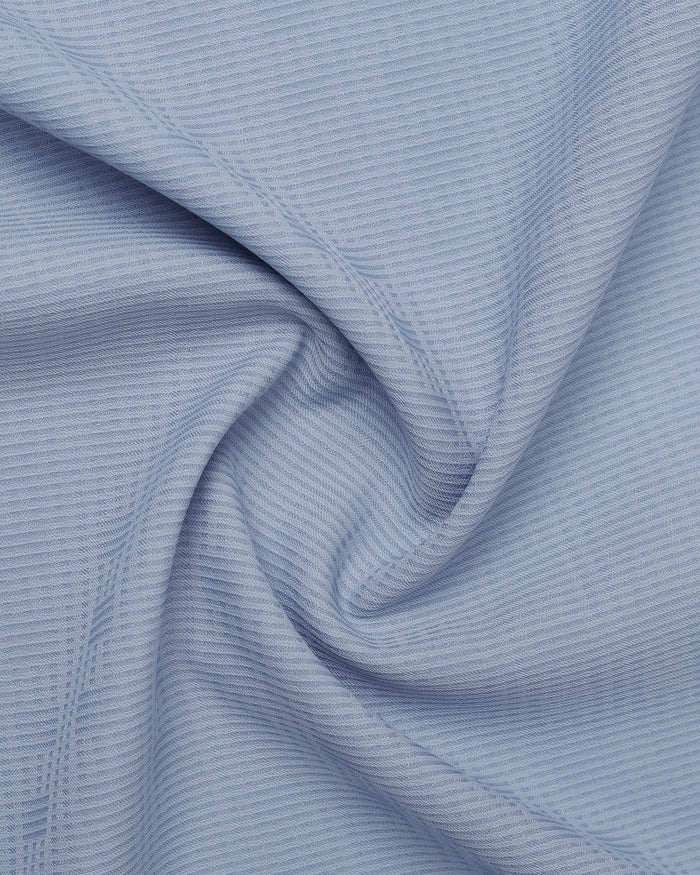 Mid Blue Non Iron Textured Shirt - Reform E