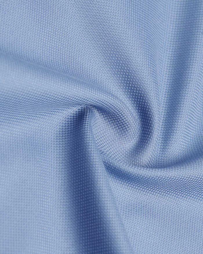 Mid Blue Textured Shirt - Claron