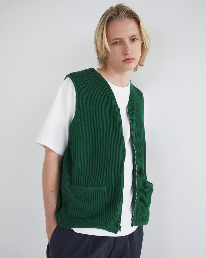 Milo Knit Vest Green