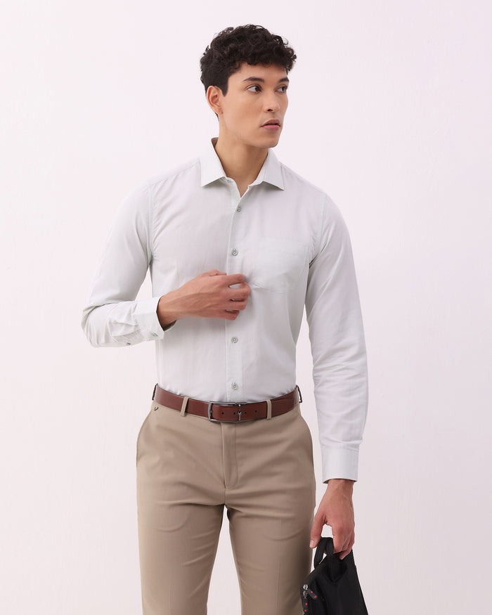 Mint Linen Solid Shirt - Kaden