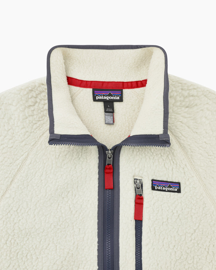 M's Retro Pile Jacket Pelican w/Smolder Blue