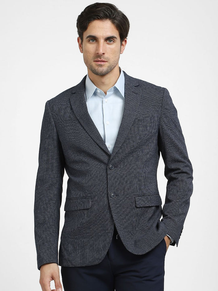 Navy Blue Structured Blazer