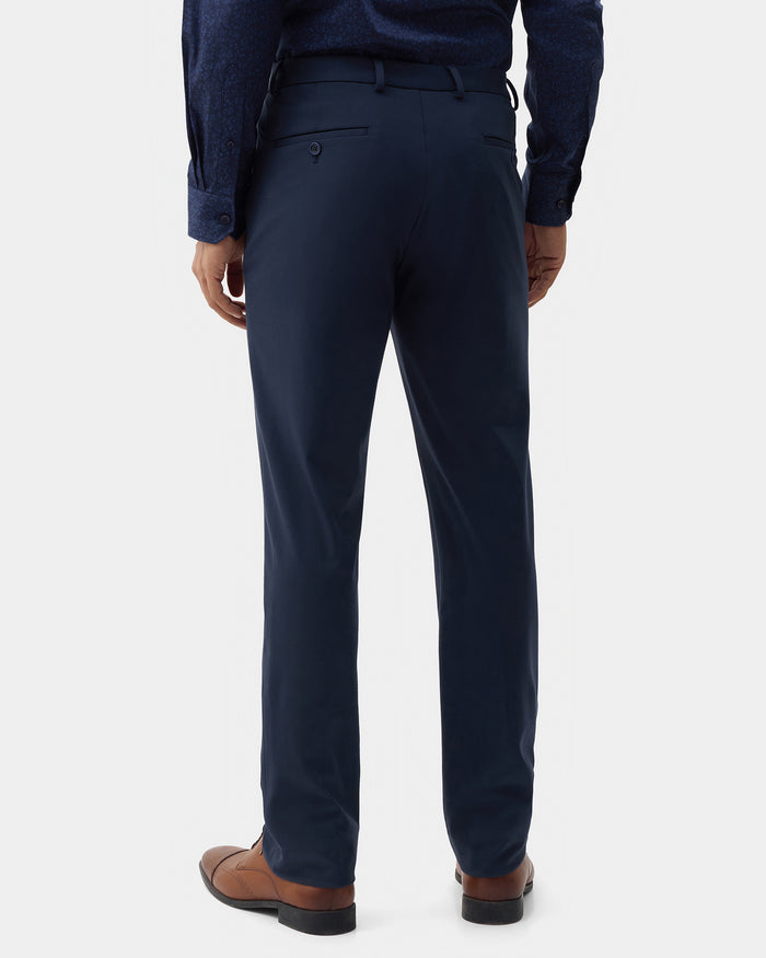 Navy Solid Trouser - Oak