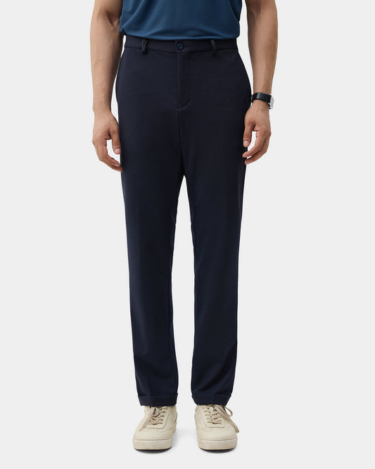 Navy TechPro Textured Trouser - Meteor