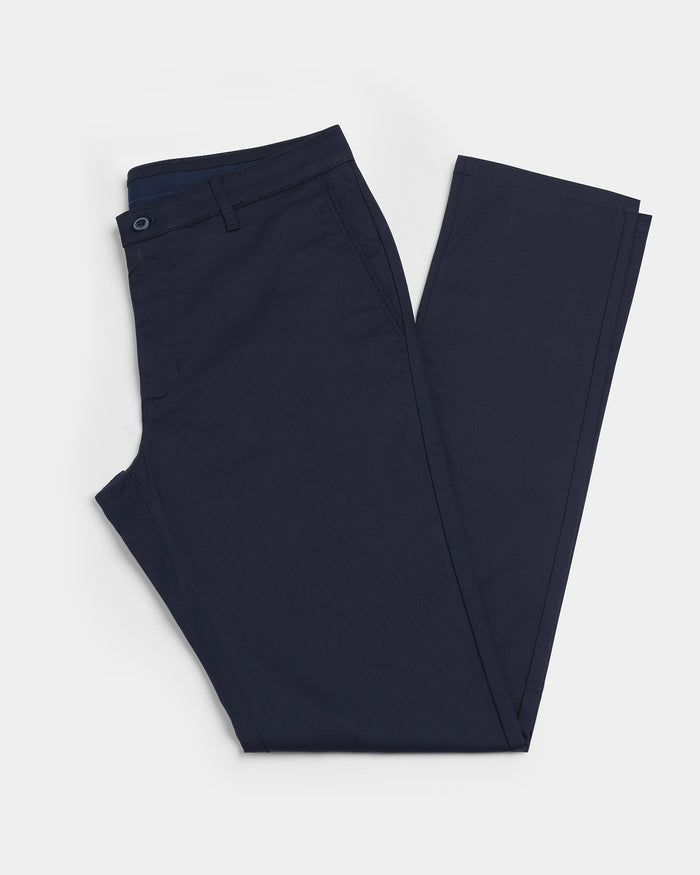 Navy Textured Khakis - Etna