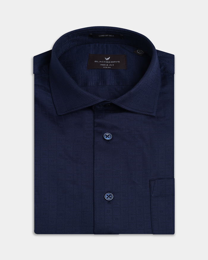 Navy Textured Shirt - Network