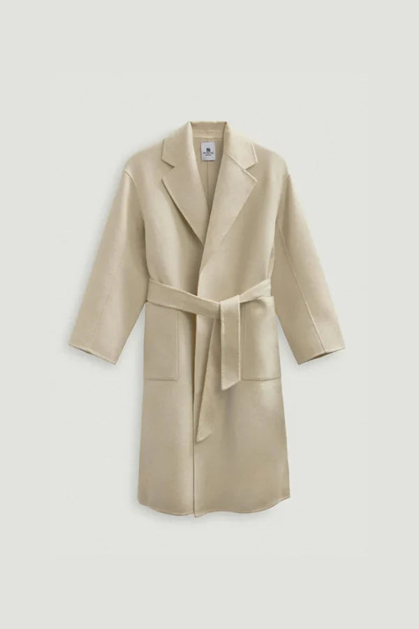 Beige robe on a light gray background | Grid | Exclude