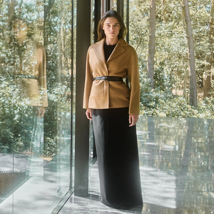 Viki Short Coat in Fawn