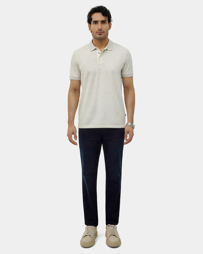 Off White Printed Polo - Mac