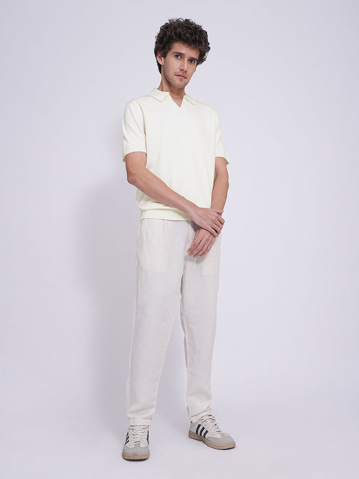 Off-White Split Neck Polo