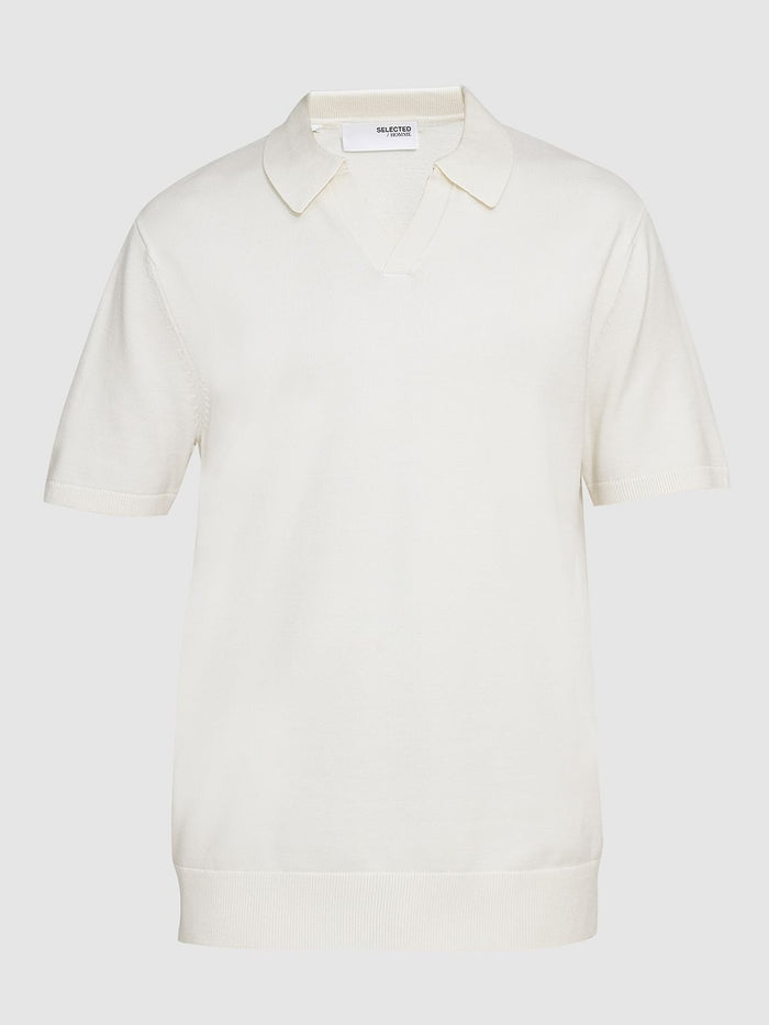 Off-White Split Neck Polo