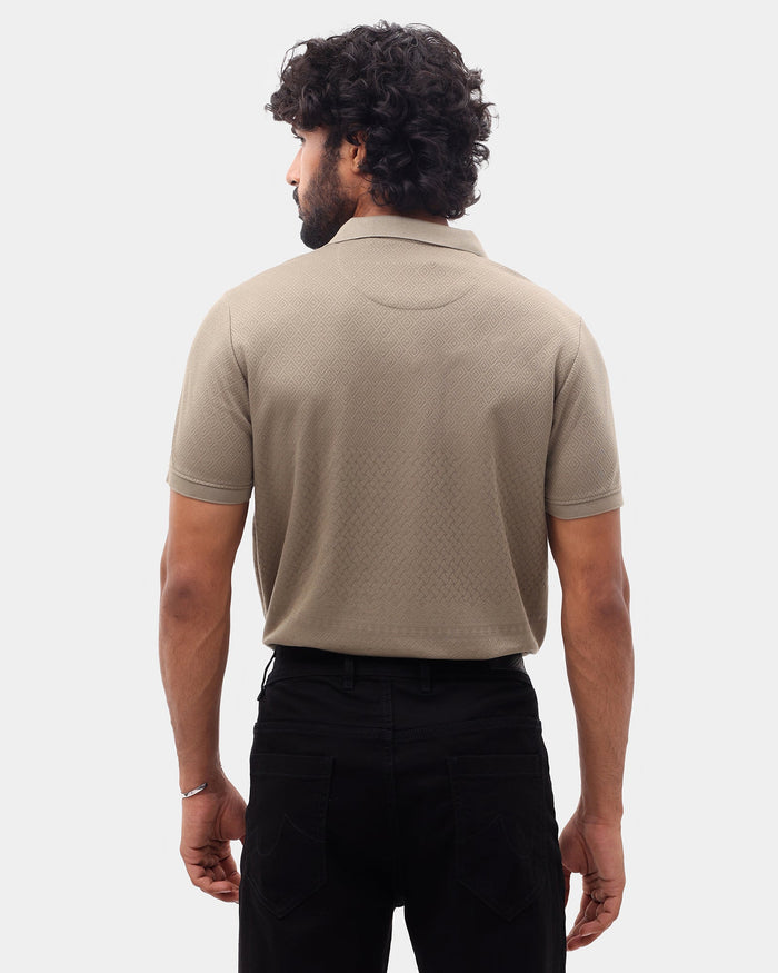 Olive Green Textured Polo - Kesha