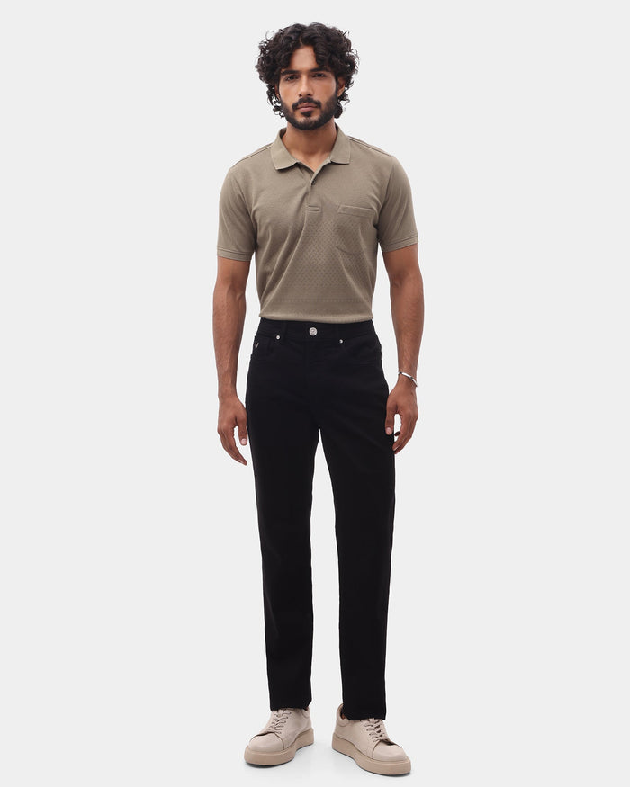Olive Green Textured Polo - Kesha