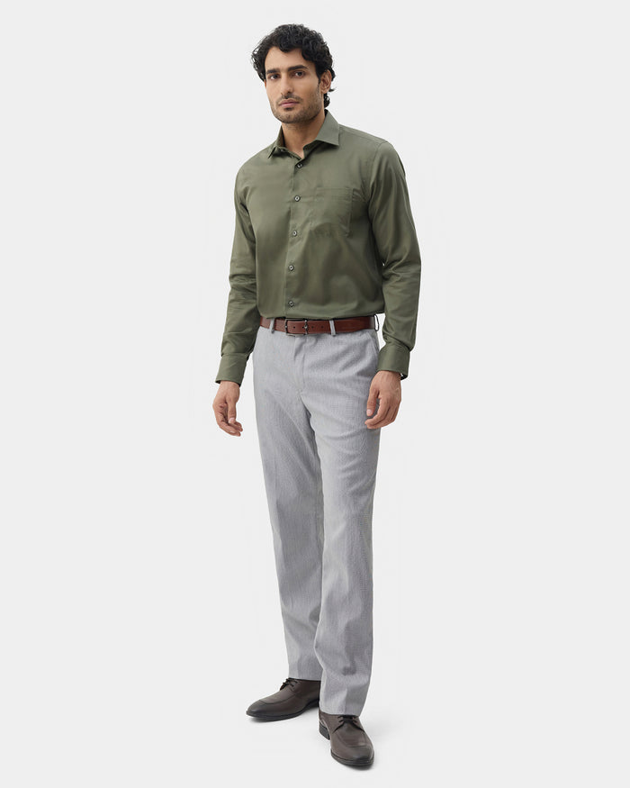 Olive Solid Shirt - Roger