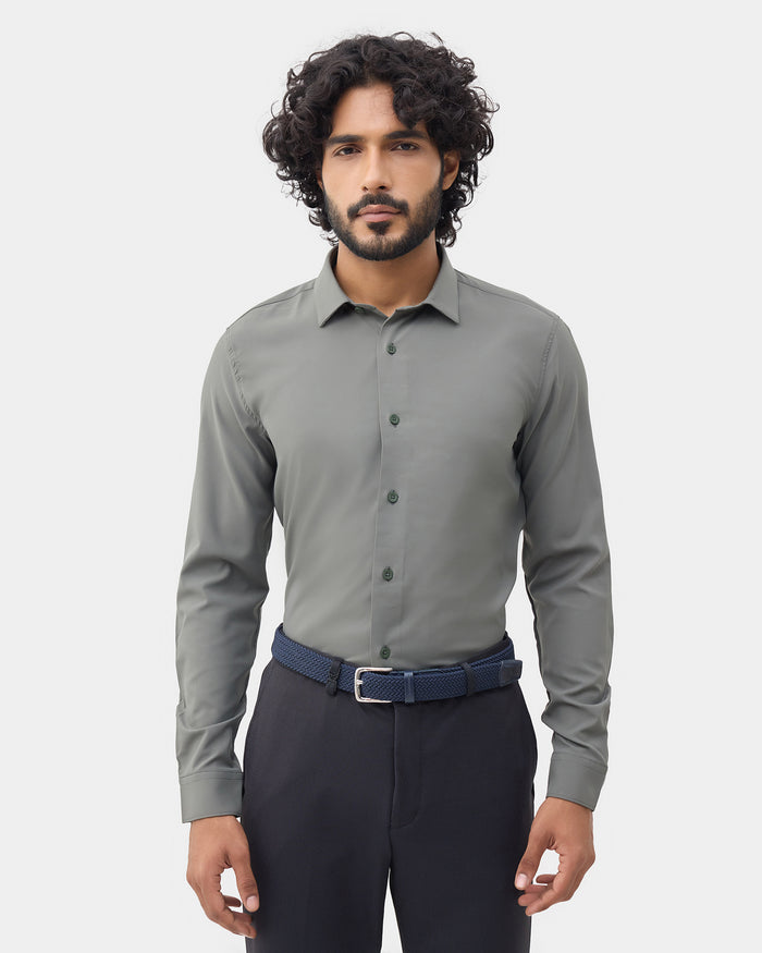 Olive Solid Shirt - Shephard