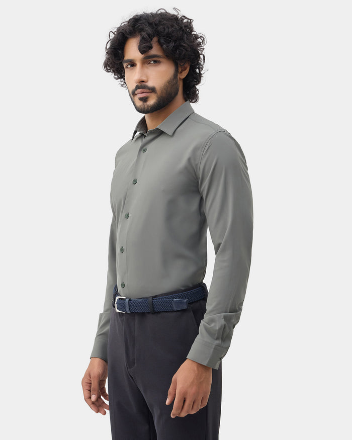Olive Solid Shirt - Shephard
