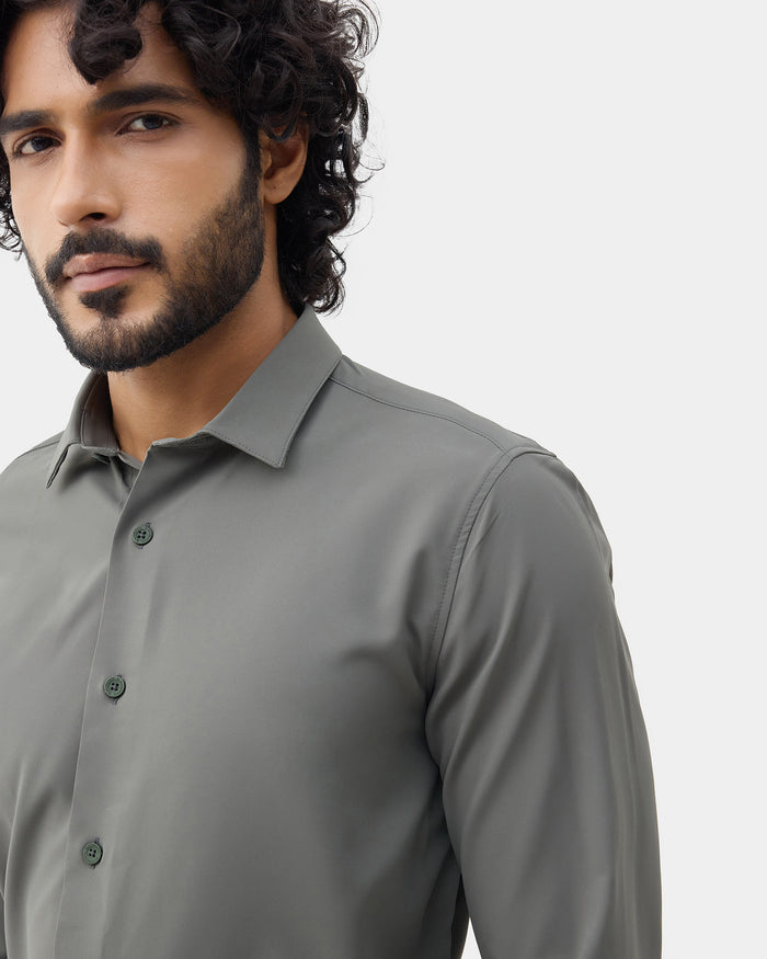 Olive Solid Shirt - Shephard