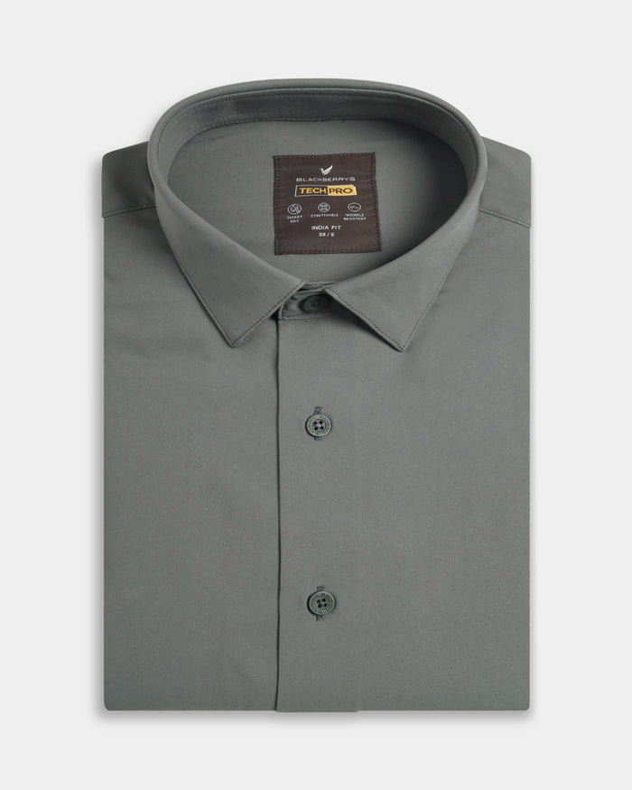 Olive Solid Shirt - Shephard