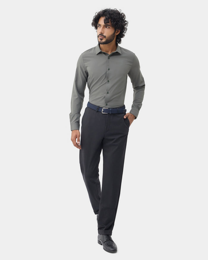 Olive Solid Shirt - Shephard