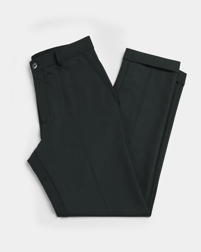 Olive Solid Trouser - Christopher