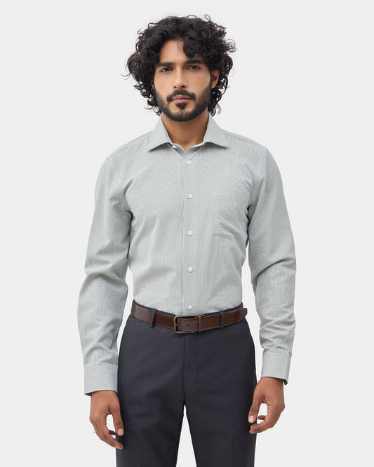 LONG SLEEVE EASE FIT DOBBY SHIRT