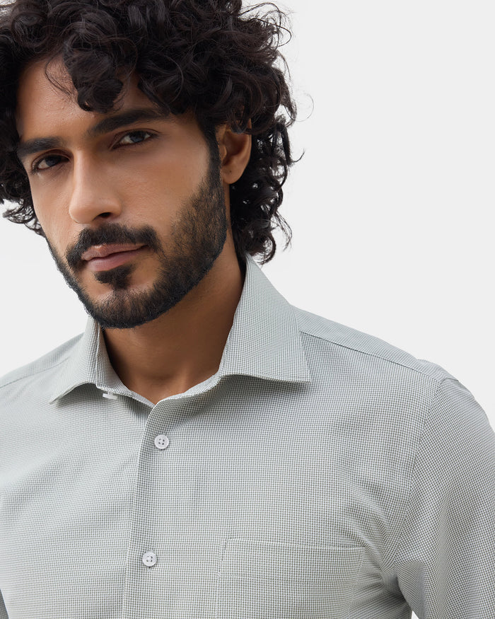 Olive Unwrinkle Textured Shirt - Russel E