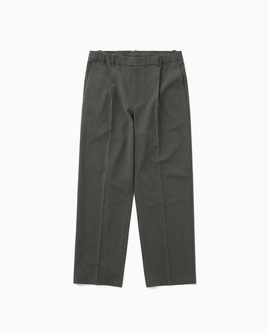 One Tuck Straight Pants Mix Gray
