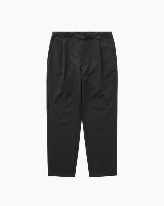 One Tuck Tapered Stretch Pants Black
