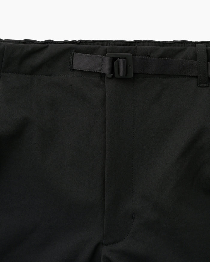 One Tuck Tapered Stretch Pants Black