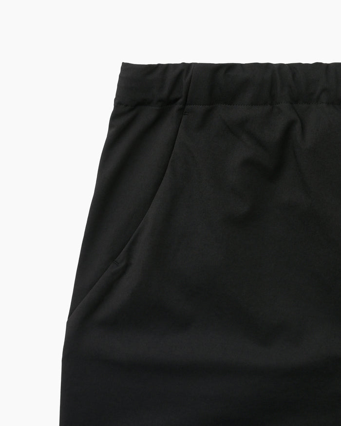 One Tuck Tapered Stretch Pants Black